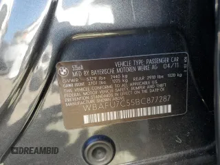 2011 BMW 5 Series 535i xDrive with VIN WBAFU7C55BC877287, listed as a Copart auction lot 76370224 with 165,669 mi miles and Salvage Title. Bid and sale history available at carsss.com. Image 12.