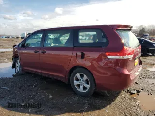2012 Toyota Sienna with VIN 5TDZK3DC2CS258111, listed as a Copart auction lot 49715235 with 189,536 mi miles and Salvage Title. Bid and sale history available at carsss.com. Image 2.