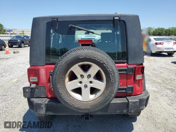 2008 Jeep Wrangler X with VIN 1J4FZ24188L607332, listed as a Copart auction lot 54507785 with 184,153 mi miles and Salvage title. Bid and sale history available at DreamBid. Image 6.