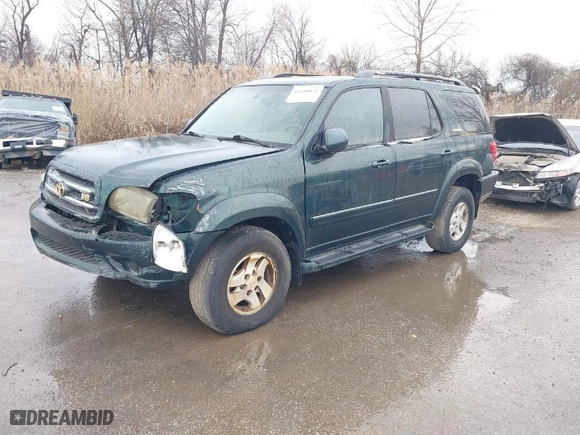 2001 Toyota Sequoia Limited with VIN 5TDBT48A01S046351, listed as a IAAI auction lot 41681033 with 243,974 mi miles. Bid and sale history available at carsss.com. Image 2.