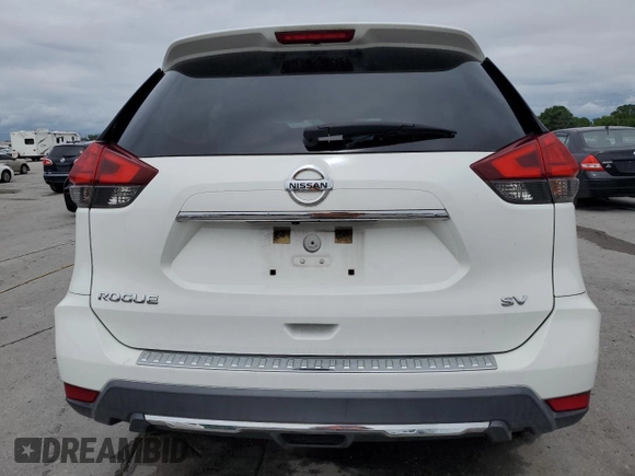 2017 Nissan Rogue SV with VIN KNMAT2MT1HP602744, listed as a Copart auction lot 57971345 with 159,362 mi miles and Salvage title. Bid and sale history available at DreamBid. Image 6.