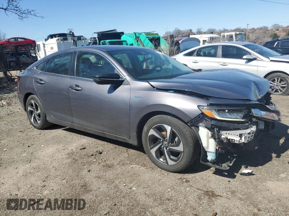 2021 Honda Insight EX with VIN 19XZE4F52ME011002, listed as a Copart auction lot 51849355 with 104,298 mi miles and Salvage Title. Bid and sale history available at carsss.com. Image 4.
