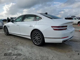 2023 Genesis G80 2.5T with VIN KMTGB4SC8PU146268, listed as a Copart auction lot 73759644 with 6,070 mi miles and Salvage Title. Bid and sale history available at carsss.com. Image 2.