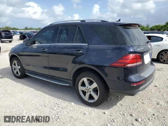 2017 Mercedes-Benz GLE 350 with VIN 4JGDA5JB4HA909503, listed as a Copart auction lot 60791885 with 108,610 mi miles and Salvage title. Bid and sale history available at DreamBid. Image 2.