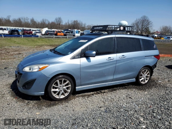 2012 Mazda 5 Grand Touring with VIN JM1CW2DL3C0142570, listed as a Copart auction lot 51319295 with 112,662 mi miles and Salvage Title. Bid and sale history available at carsss.com. Image 1.