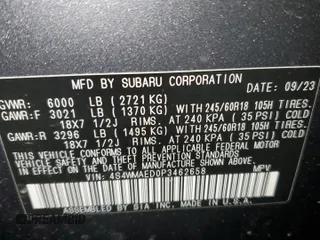 2023 Subaru Ascent Premium z VIN 4S4WMAED0P3462658, wystawiony jako Copart lot #42318145 z przebiegiem 16 287 mil mil oraz Szkoda całkowita • Salvage title. Historia ofert i sprzedaży dostępna na DreamBid. Obrazek 14.