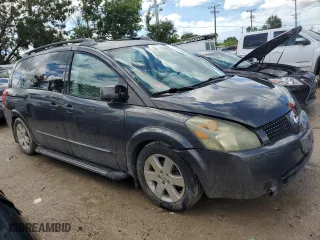 2004 Nissan Quest SE with VIN 5N1BV28UX4N332934, listed as a Copart auction lot 74144074 with 0 mi miles and Salvage Title. Bid and sale history available at carsss.com. Image 4.