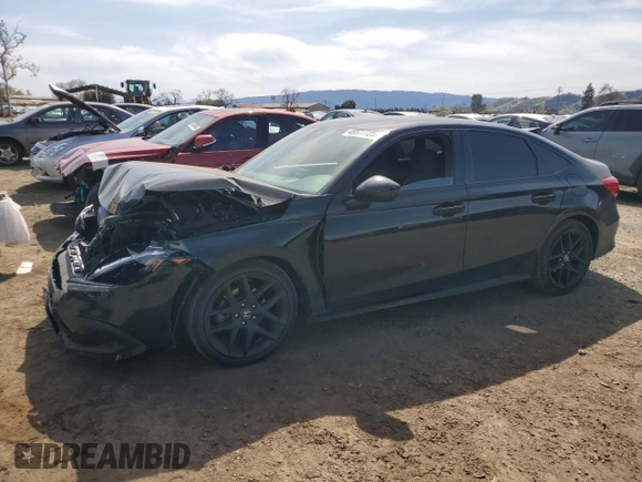 2024 Honda Civic Sedan Sport with VIN 2HGFE2F55RH521218, listed as a Copart auction lot 48577725 with 33,056 mi miles and Salvage Title. Bid and sale history available at carsss.com. Image 1.