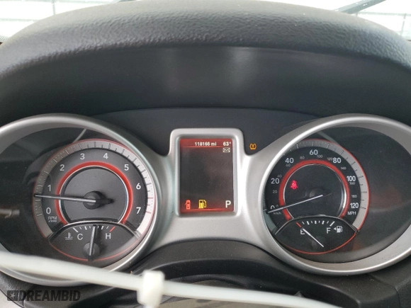2015 Dodge Journey American Value Pkg with VIN 3C4PDCAB3FT525683, listed as a Copart auction lot 45738505 with 118,166 mi miles and Salvage Title. Bid and sale history available at carsss.com. Image 9.