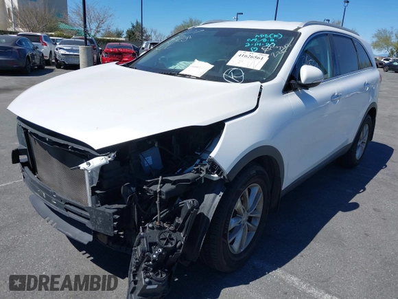 2018 Kia Sorento LX with VIN 5XYPG4A52JG354741, listed as a IAAI auction lot 41626561 with 91,242 mi miles and . Bid and sale history available at DreamBid. Image 2.