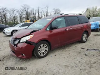 2016 Toyota Sienna XLE with VIN 5TDYK3DC7GS718168, listed as a Copart auction lot 51517495 with 146,421 mi miles and Salvage Title. Bid and sale history available at carsss.com. Image 1.