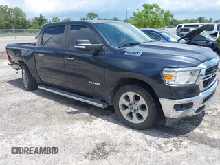 2020 Ram 1500 Big Horn with VIN 1C6RREFT7LN158197, listed as a IAAI auction lot 42560432 with 101,065 mi miles and . Bid and sale history available at DreamBid. Image 1.