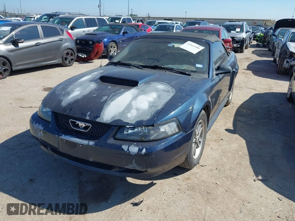 2001 Ford Mustang GT Deluxe with VIN 1FAFP45X81F225371, listed as a IAAI auction lot 41665488 with 1 mi miles. Bid and sale history available at carsss.com. Image 2.