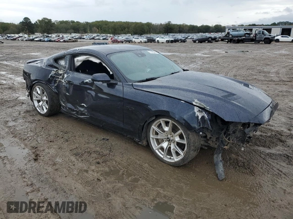 2021 Ford Mustang GT with VIN 1FA6P8CF8M5145208, listed as a Copart auction lot 77495384 with 15,830 mi miles and Salvage title. Bid and sale history available at DreamBid. Image 4.