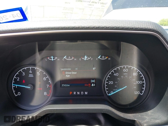 2022 Ford F-150 XL with VIN 1FTFW1E5XNFC27087, listed as a IAAI auction lot 42207284 with 37,745 mi miles and . Bid and sale history available at DreamBid. Image 7.