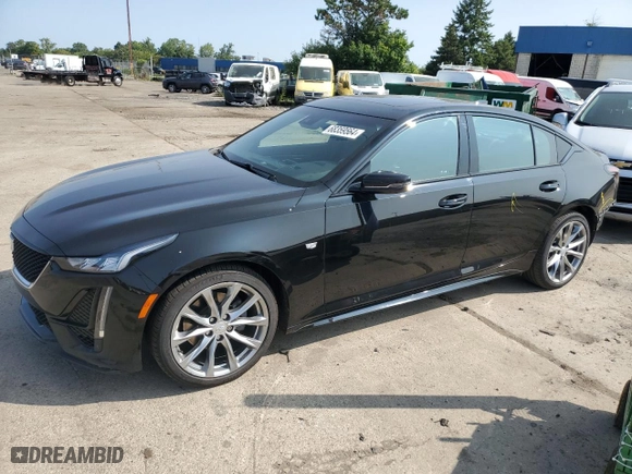 2022 Cadillac CT5 Sport with VIN 1G6DU5RK7N0117088, listed as a Copart auction lot 68359564 with 49,976 mi miles and Salvage Title. Bid and sale history available at carsss.com. Image 1.