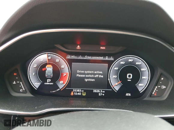 2019 Audi Q3 S line Premium Plus with VIN WA1EECF30K1067764, listed as a Copart auction lot 43360235 with 35,383 mi miles and Salvage Title. Bid and sale history available at carsss.com. Image 9.