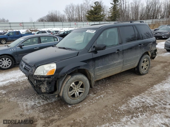 2003 Honda Pilot EX with VIN 2HKYF18583H527654, listed as a Copart auction lot 44791905 with 205,623 mi miles and Clean Title. Bid and sale history available at carsss.com. Image 1.