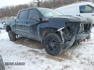 2022 Chevrolet Silverado 1500 Custom Trail Boss with VIN 3GCPDCEK2NG544078, listed as a IAAI auction lot 41412552 with 34,129 mi miles. Bid and sale history available at carsss.com. Image 1.