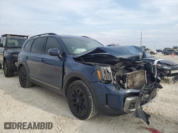 2023 Kia Telluride SX Prestige X-Pro with VIN 5XYP5DGC6PG394325, listed as a Copart auction lot 45753175 with 23,376 mi miles and Salvage title. Bid and sale history available at DreamBid. Image 4.
