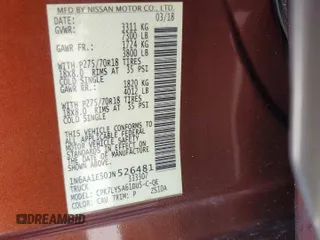 2018 Nissan Titan Pro-4X z VIN 1N6AA1E50JN526481, wystawiony jako Copart lot #71800504 z przebiegiem 147 463 mil mil oraz Szkoda całkowita • Salvage title. Historia ofert i sprzedaży dostępna na DreamBid. Obrazek 14.