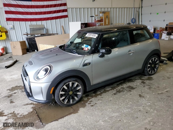 2023 MINI Hardtop 2 Door Cooper SE Signature with VIN WMW13DJ09P2T81795, listed as a Copart auction lot 65891834 with 13,680 mi miles and Salvage Title. Bid and sale history available at carsss.com. Image 1.