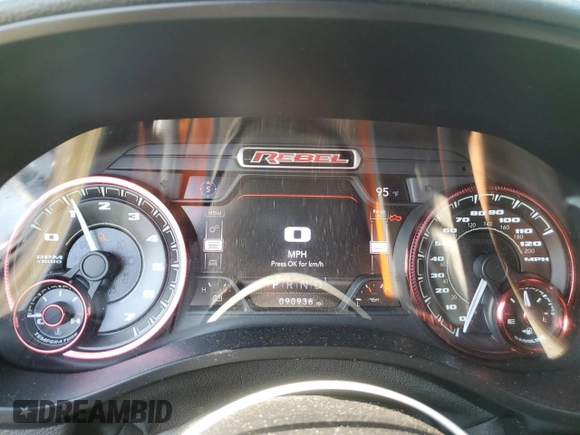 2020 Ram 1500 Rebel with VIN 1C6SRFLT4LN144723, listed as a Copart auction lot 59843935 with 90,936 mi miles and Salvage title. Bid and sale history available at DreamBid. Image 9.