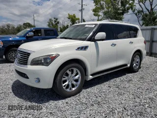 2013 Infiniti QX56 z VIN JN8AZ2NF7D9531432, wystawiony jako Copart lot #57059405 z przebiegiem 139 644 mil mil oraz Czysty tytuł • Clean title. Historia ofert i sprzedaży dostępna na DreamBid. Obrazek 1.