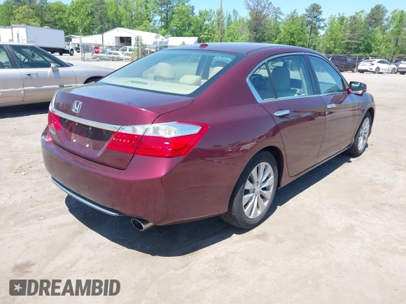 2014 Honda Accord EX-L with VIN 1HGCR2F86EA036175, listed as a IAAI auction lot 42146831 with 105,031 mi miles and . Bid and sale history available at carsss.com. Image 4.