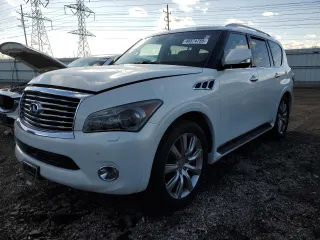 2011 Infiniti QX56 8-passenger with VIN JN8AZ2NC1B9300187, listed as a Copart auction lot 46574755 with 168,193 mi miles and Clean Title. Bid and sale history available at carsss.com. Image 1.