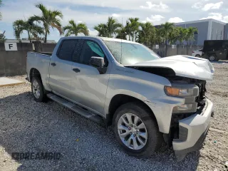 2020 Chevrolet Silverado 1500 Custom with VIN 3GCPWBEF8LG317269, listed as a Copart auction lot 55976795 with 45,878 mi miles and Salvage Title. Bid and sale history available at DreamBid. Image 4.