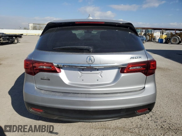 2016 Acura MDX w/Tech with VIN 5FRYD3H43GB015893, listed as a Copart auction lot 89401505 with 125,196 mi miles and Salvage Title. Bid and sale history available at carsss.com. Image 6.