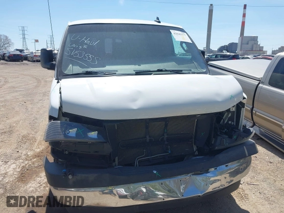 2020 Chevrolet Express Cargo Van with VIN 1GCWGAFG9L1213396, listed as a IAAI auction lot 42049377 with 122,571 mi miles. Bid and sale history available at carsss.com. Image 6.
