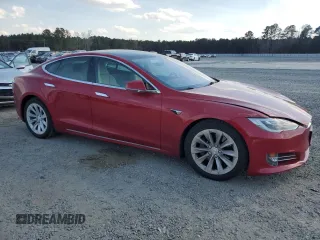 2017 Tesla Model S 100D with VIN 5YJSA1E25HF198612, listed as a Copart auction lot 50604795 with 78,129 mi miles and Salvage Title. Bid and sale history available at carsss.com. Image 4.