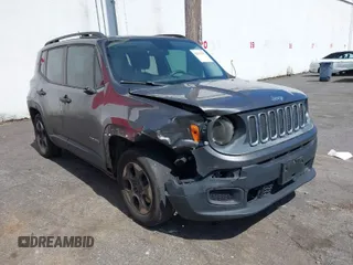 2016 Jeep Renegade Sport with VIN ZACCJAAW4GPE40830, listed as a IAAI auction lot 42052162 with 88,176 mi miles and . Bid and sale history available at carsss.com. Image 1.