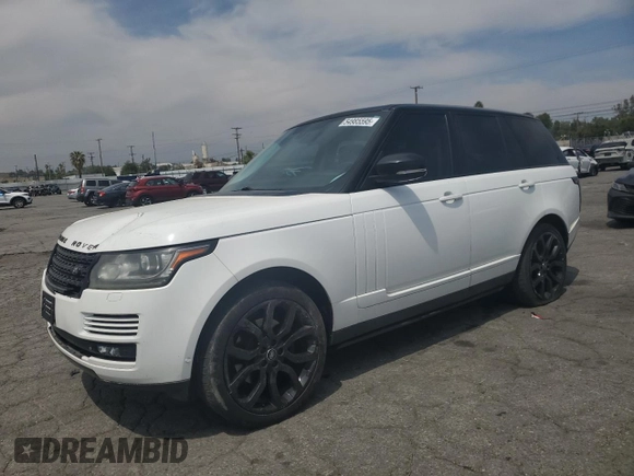 2014 Land Rover Range Rover HSE z VIN SALGS2WF3EA176079, wystawiony jako Copart lot #54985595 z przebiegiem 108 955 mil mil oraz Szkoda całkowita • Salvage title. Historia ofert i sprzedaży dostępna na DreamBid. Obrazek 1.