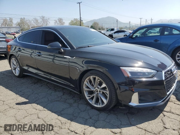 2022 Audi A5 Sportback Premium Plus with VIN WAUCBCF58NA034892, listed as a Copart auction lot 47989574 with 44,537 mi miles and . Bid and sale history available at DreamBid. Image 4.