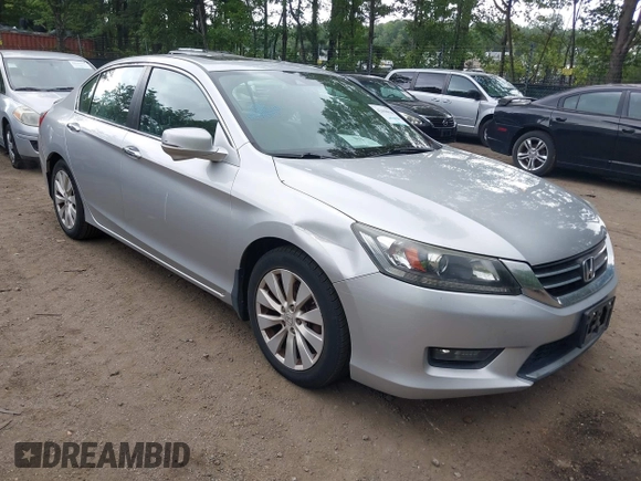 2015 Honda Accord EX-L z VIN 1HGCR2F8XFA033815, wystawiony jako IAAI lot #42658020 z przebiegiem 98 683 mil mil oraz . Historia ofert i sprzedaży dostępna na DreamBid. Obrazek 1.