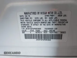 2015 Infiniti Q50 Premium z VIN JN1BV7AP4FM353666, wystawiony jako IAAI lot #42289579 z przebiegiem 96 894 mil mil oraz . Historia ofert i sprzedaży dostępna na DreamBid. Obrazek 9.