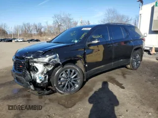 2022 Chevrolet Traverse RS with VIN 1GNEVJKW3NJ130281, listed as a Copart auction lot 46628905 with 33,335 mi miles and Salvage title. Bid and sale history available at DreamBid. Image 1.