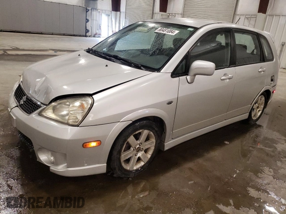 2005 Suzuki Aerio SX z VIN JS2RC61H555300879, wystawiony jako Copart lot #80481084 z przebiegiem 129 196 mil mil oraz Szkoda całkowita • Salvage title. Historia ofert i sprzedaży dostępna na DreamBid. Obrazek 1.