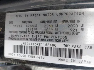 2014 Mazda 6 i Touring with VIN JM1GJ1T6XE1162480, listed as a IAAI auction lot 42150777 with 148,113 mi miles and . Bid and sale history available at DreamBid. Image 9.