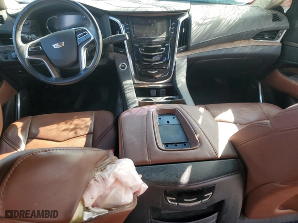 2017 Cadillac Escalade Premium Luxury with VIN 1GYS4CKJ7HR299346, listed as a Copart auction lot 84826594 with 0 mi miles and Salvage Title. Bid and sale history available at carsss.com. Image 8.