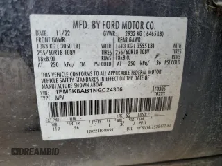 2022 Ford Police Interceptor Utility z VIN 1FM5K8AB1NGC24306, wystawiony jako Copart lot #54846355 z przebiegiem Nie podano mil oraz Szkody całkowita. Historia ofert i sprzedaży dostępna na DreamBid. Obrazek 12.
