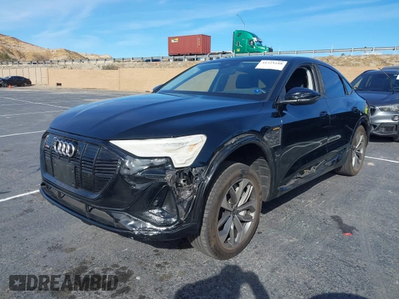 2021 Audi e-tron Sportback S line Premium with VIN WA11AAGE6MB007189, listed as a IAAI auction lot 41325188 with 17,154 mi miles. Bid and sale history available at carsss.com. Image 2.