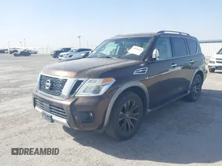 2017 Nissan Armada Platinum with VIN JN8AY2NF1H9302575, listed as a IAAI auction lot 41826613 with 109,914 mi miles. Bid and sale history available at carsss.com. Image 17.