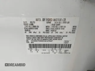 2013 Ford Explorer XLT z VIN 1FM5K7D95DGC47847, wystawiony jako IAAI lot #42546323 z przebiegiem 146 086 mil mil oraz . Historia ofert i sprzedaży dostępna na DreamBid. Obrazek 9.