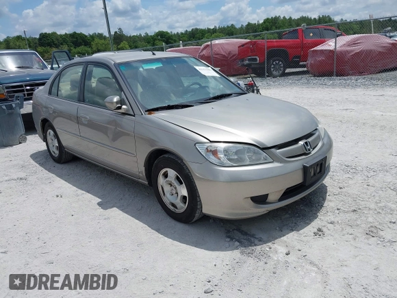 2004 Honda Civic Hybrid with VIN JHMES95644S021296, listed as a IAAI auction lot 42153296 with 281,563 mi miles. Bid and sale history available at carsss.com. Image 1.