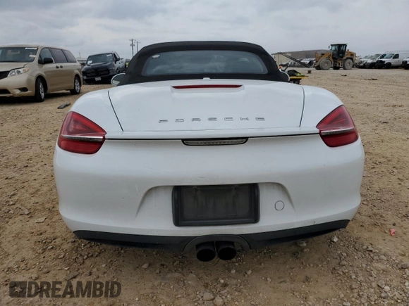 2013 Porsche Boxster с VIN WP0CA2A82DS113808, выставлен на аукционе Copart как лот 86105554 с пробегом 58 526 миль миль и Списание • Salvage title. История ставок и продаж доступна на DreamBid. Изображение 6.