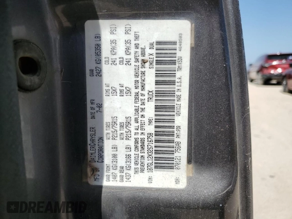 2002 Dodge Dakota with VIN 1B7GL12X32S716758, listed as a Copart auction lot 61710754 with 265,494 mi miles and Salvage Title. Bid and sale history available at carsss.com. Image 12.